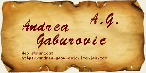 Andrea Gaburović vizit kartica